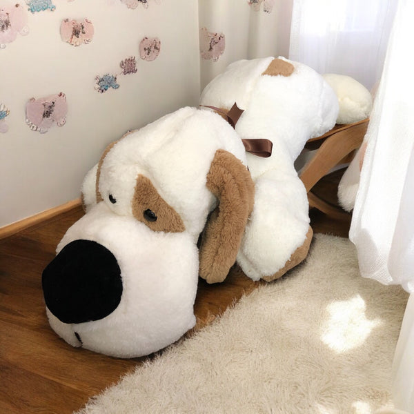 75 Cm Yatan Sevimli Peluş Köpek Yastık